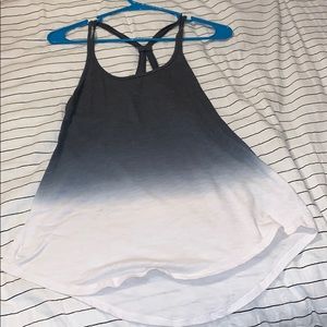 blue and white ombré tank top